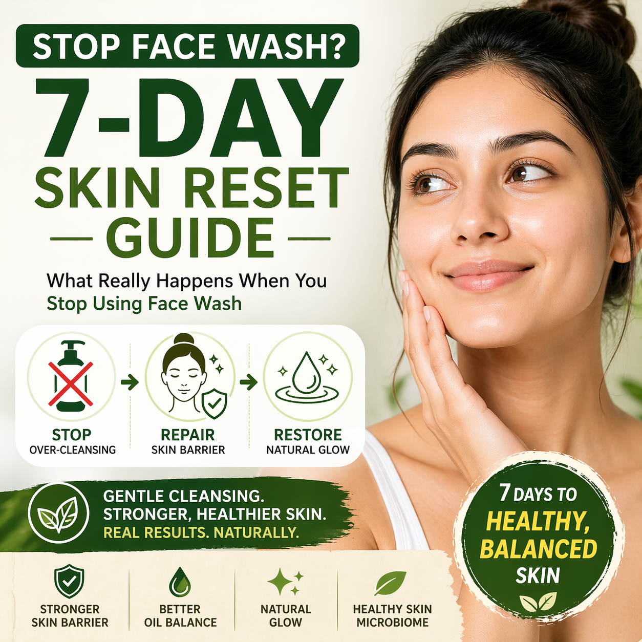 What Happens When You Stop Using Face Wash? (7-Day Skin Reset Guide)– Face Wash Band Karne Par Skin Pe Kya Asar Hota Hai?